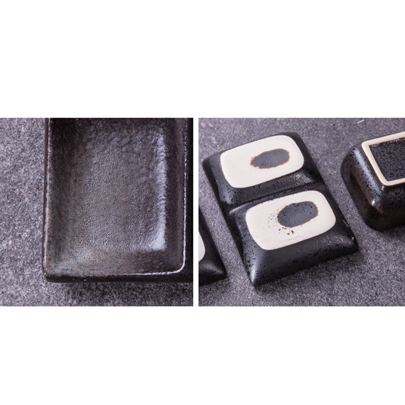 2pcs Ceramic Sauce Dishes Shape Sauce Fruit Dessert Plate Food Dipping Bowls Appetizer Plates (3 Grids) - Image 4