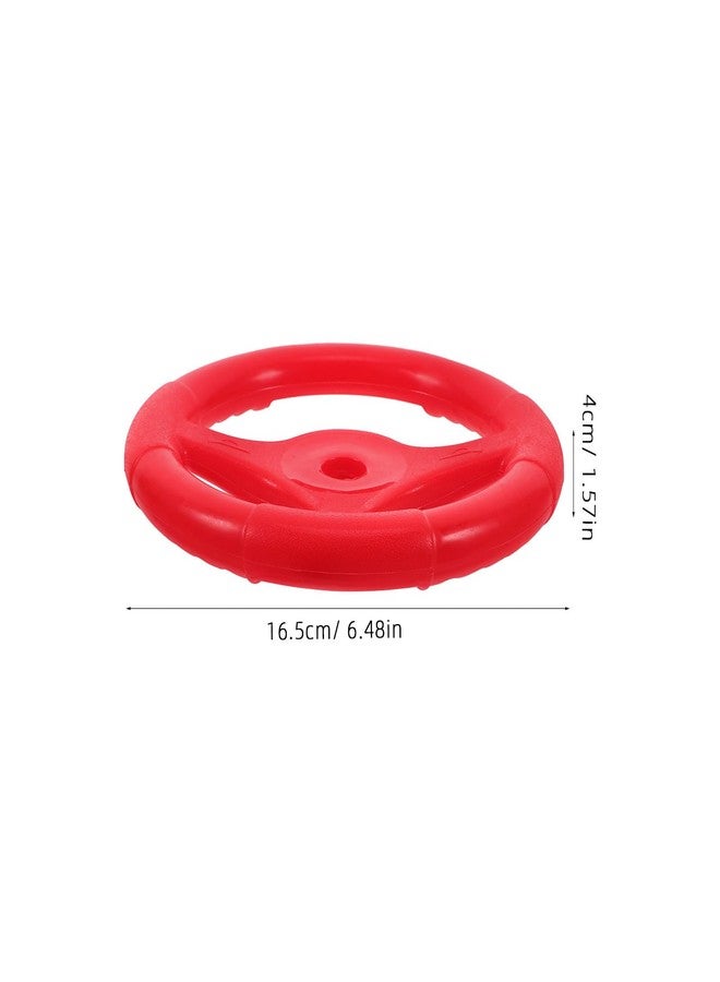 VICASKY Kids Steering Wheel Replacement for Toy Cars 6.48in Red Plastic Steering Wheel Accessory 6.49Inch Round Design for Playground Equipment and Swing Sets Lightweight for Decoration - Image 2