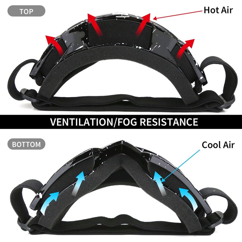 JAMIEWIN ATV Goggles for Dirt Bike, Motorcycle, Motocross, UTV, MX, Offroad Riding - Anti UV, Dustproof, Anti Fog, Racing, Skiing Goggles for Men, Women, Youth, Kids - Image 5