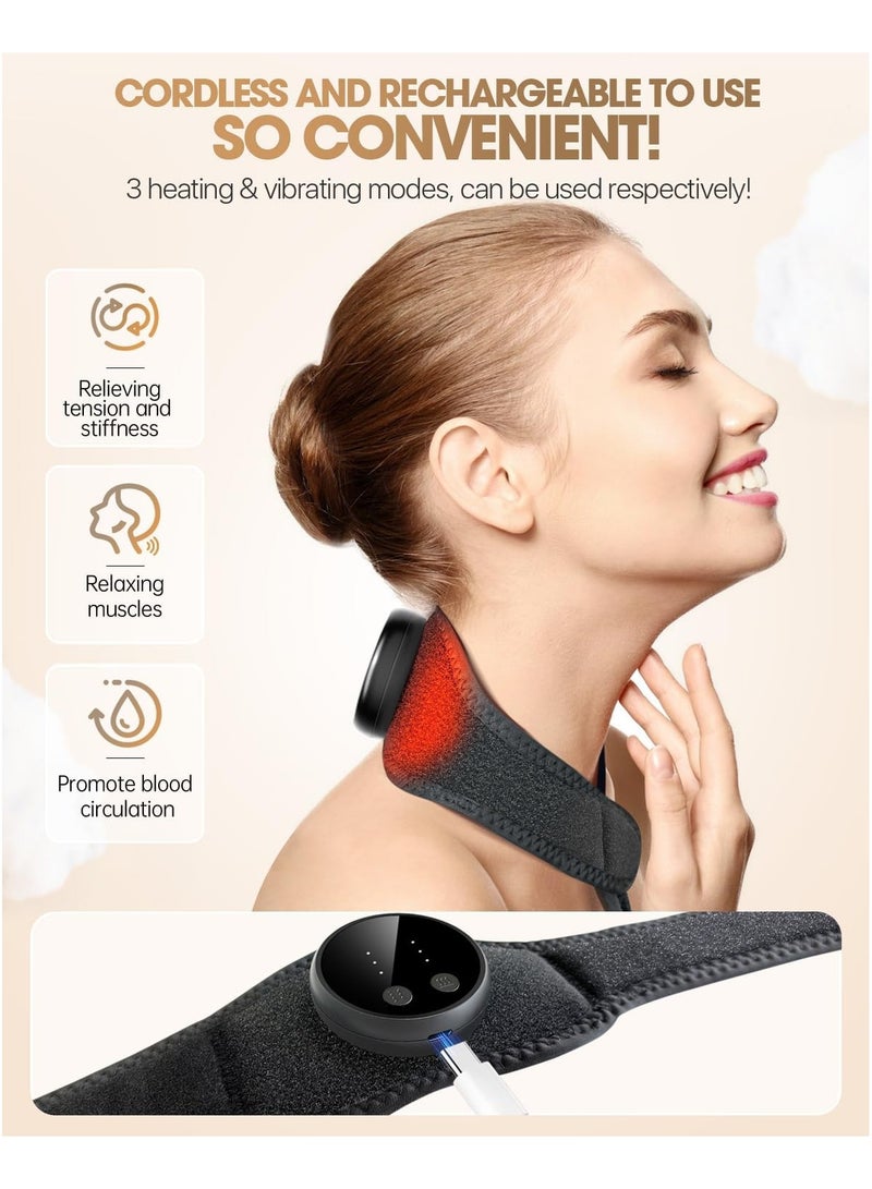 general Cordless Neck Heating Pad Portable Neck Massager for Tension Relief Wireless Heating Pad for Neck Arms and Legs - Image 2