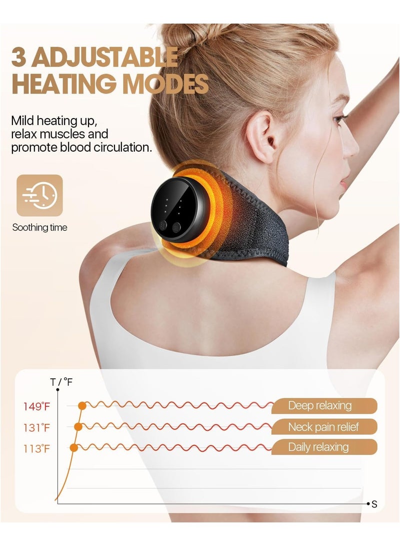 general Cordless Neck Heating Pad Portable Neck Massager for Tension Relief Wireless Heating Pad for Neck Arms and Legs - Image 5
