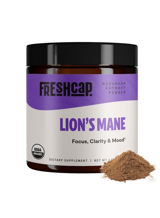 FreshCap Mushrooms Freshcap Lion Mane Powder Supplement Organic Lion Mane Mushroom For Brain Function Mood Focus And Memory 60 Servings - Image 2