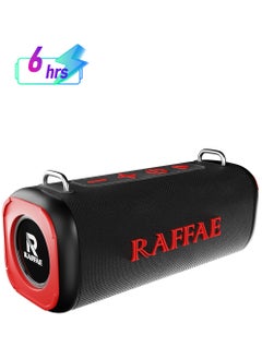 R20 Portable Wireless Speaker with 80W Stereo Sound, Bluetooth V5.1, Water Resistant, Device Charging Feature, Dazzling Color Lamp and AUX for Mics, Smartphones, laptop, etc.- Black