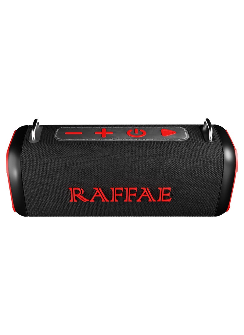 RAFFAE - R20 Portable Wireless Speaker with 80W Stereo Sound, Bluetooth V5.1, Water Resistant, Device Charging Feature, Dazzling Color Lamp and AUX for Mics, Smartphones, laptop, etc.- Black - Image 1
