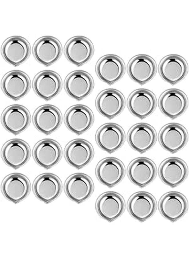 Stainless Steel Watercolor Mixing Tray with Spout 30 Pcs Nail Art Palette for Artists DIY Crafts - Image 1