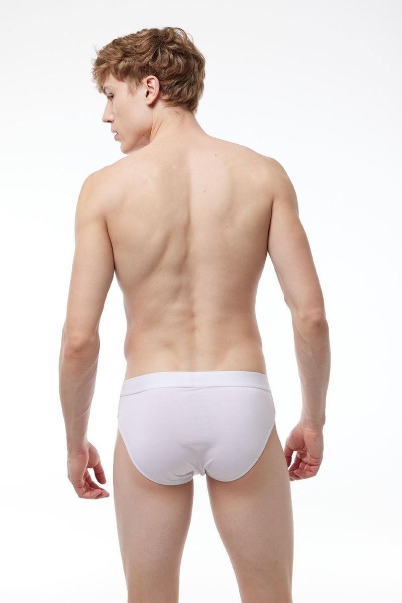 Malabadi Men's White 5 Pack Modal Slip Panties 5M080  - Image 4