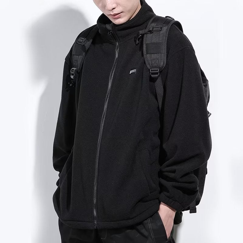 2023 spring and autumn polar fleece high quality all-match basic solid color commuter exquisite simple neutral top for Volkswagen Black