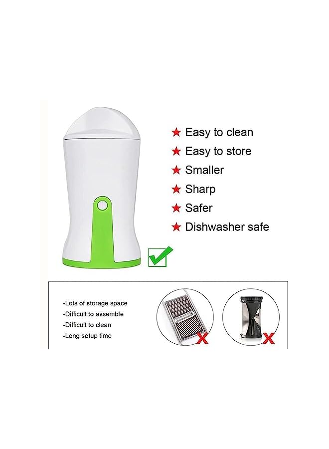 Goodern Spiral Funnel Vegetable Grater,ABS Stainless Steel Handheld Spiralizer Fruit Zucchini Maker Grater Slicer Cutters,Carrot Cucumber Chopper Kitchen Gadget Vegetable Spiral Blade Cutter - Image 3