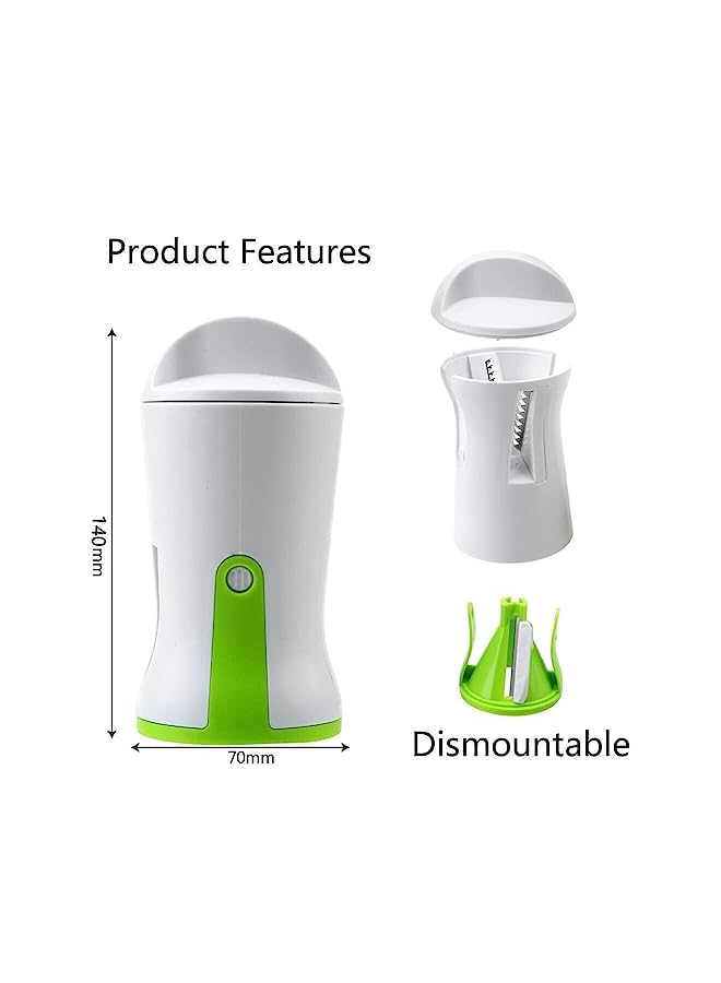 Goodern Spiral Funnel Vegetable Grater,ABS Stainless Steel Handheld Spiralizer Fruit Zucchini Maker Grater Slicer Cutters,Carrot Cucumber Chopper Kitchen Gadget Vegetable Spiral Blade Cutter - Image 5