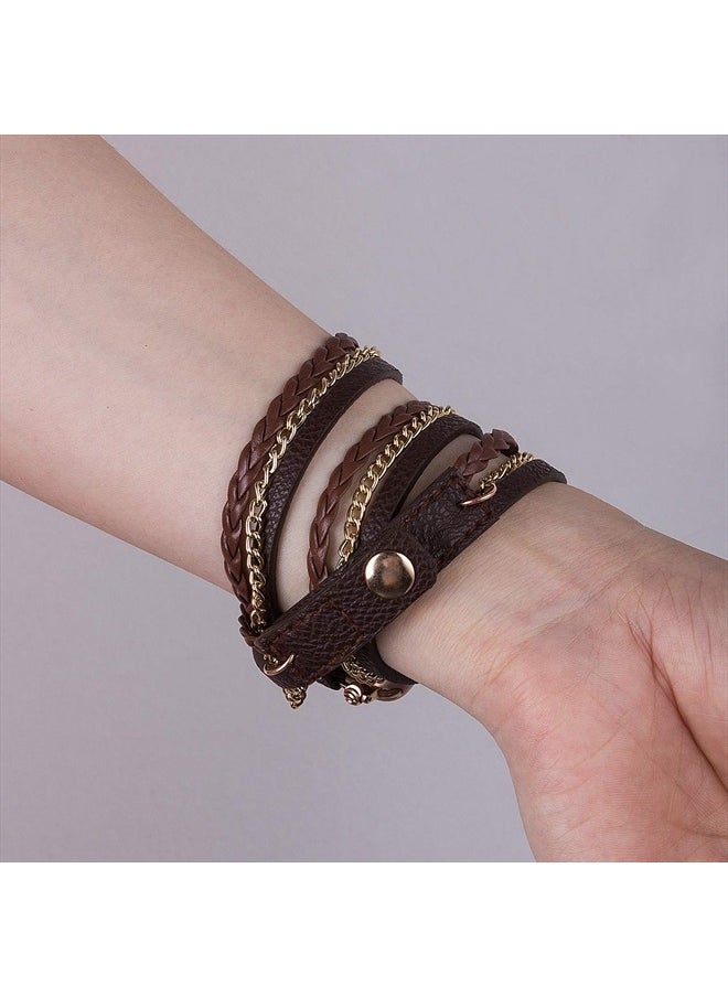 VIKOROS - Vikoros Bracelet Bands Compatible with Apple Watch Band Ultra iWatch Series 8 7 6 5 4 3 2 1 SE 49MM 45MM 44MM 42MM 38MM 40MM 41MM, Luxury Designer Western Boho Leather Wrap Dressy Strap for Women Girl - Image 1