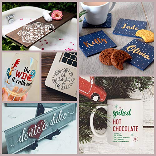 HTVRONT Black Permanent Vinyl - 12" x 50 FT Black Permanent Adhesive Vinyl Roll Compatible with Cricut Cutting Machine, Silhouette and Cameo - Image 5