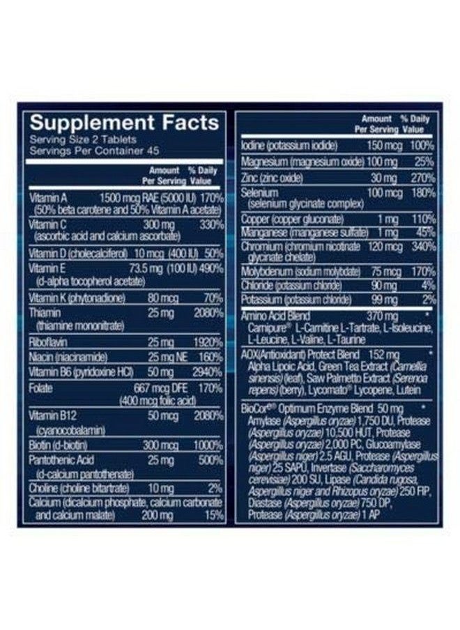 BODYTECH - Ultimate Man Elite Multivitamin & Mineral Training Support Formula 45 Servings (90 Tablets) - Image 1