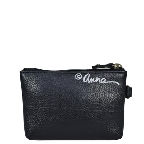 Anna by Anuschka Women's Hand Painted Leather Coin Pouch, Paris at Night - Image 2