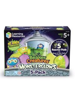 Learning Resources Beaker Creatures Monsterglow 5 Pack Ages 5+ Science Exploration Slime For Kids Stem Toys Homeschool And Classroom Supplies  - Image 3