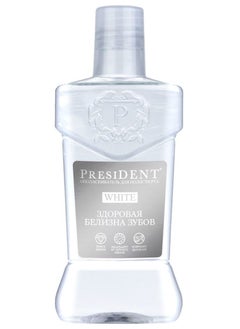 President Pack Of 12 Mouthwash For Healthy Whiteness And Enamel Shine With Chlorhexidine Antibacterial Dental Floss Mint Flavor - 50m  - Image 2
