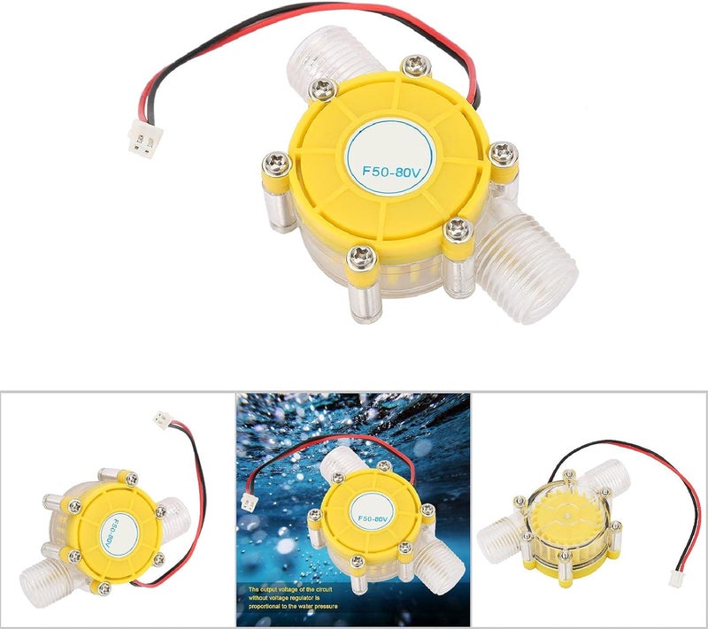 Micro Generator, DC Hydroelectric Power Energy Generator, for Material, Structure, and Easy Installation (F50 80V transparent yellow) - Image 2