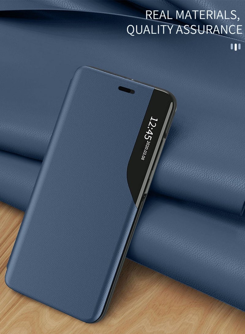 Wtech Smart Mirror Window Flip Phone Case Auto Sleep Wake Cover For Samsung Galaxy S22 Plus Blue - Image 5