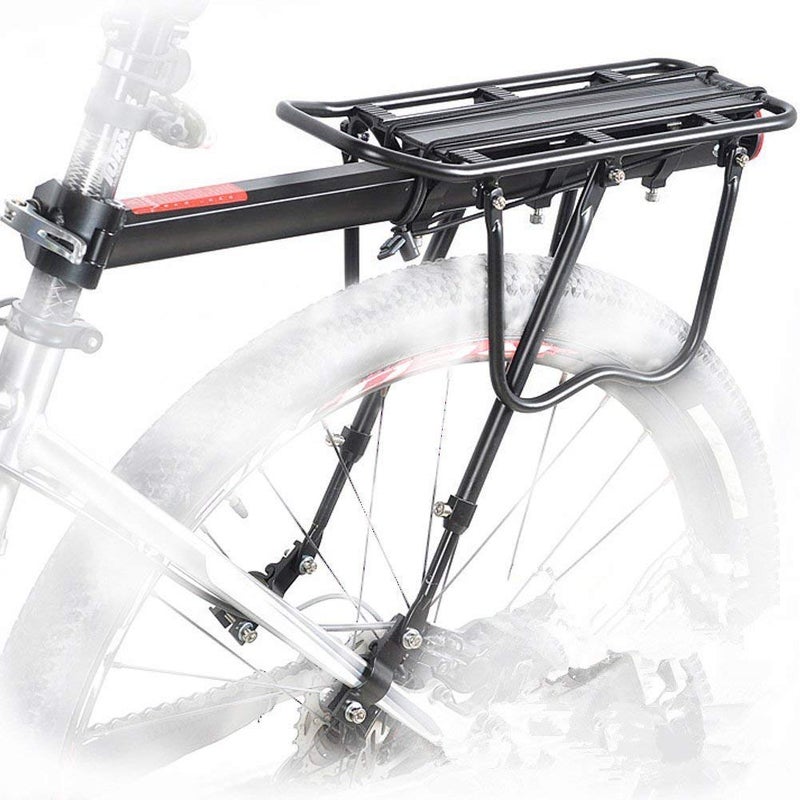 ZIGLY Bicycle Aluminum Adjustable Cargo Racks Rear Pannier Rack Mountain Carrier Rear Seat (Black) - Image 5