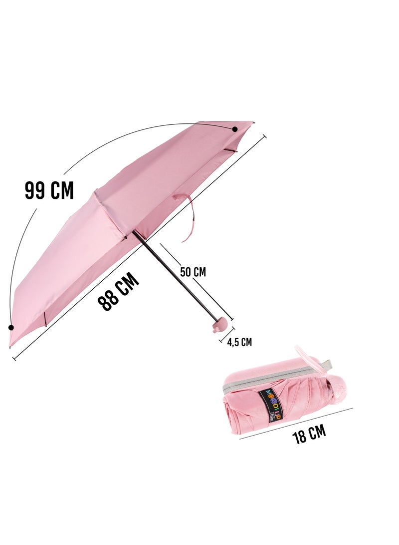 بيج ديزاين مظلة بيج ديزاين مودز أب الوردية الصغيرة، فتح وإغلاق يدوي، مقاومة للرياح، حجم صغير، تصميم أنيق - Image 4