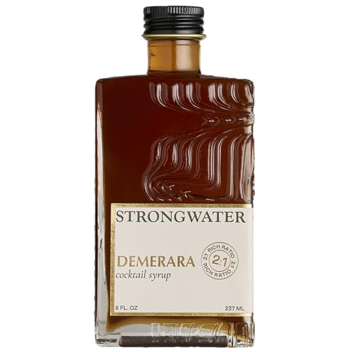 Strongwater Rich Demerara Syrup - Makes 16 Cocktails - Syrup for Cocktails Handcrafted in USA with Filtered Rocky Mountain Water, Demerara Sugar - Just Mix with Bourbon or Whiskey - Image 1