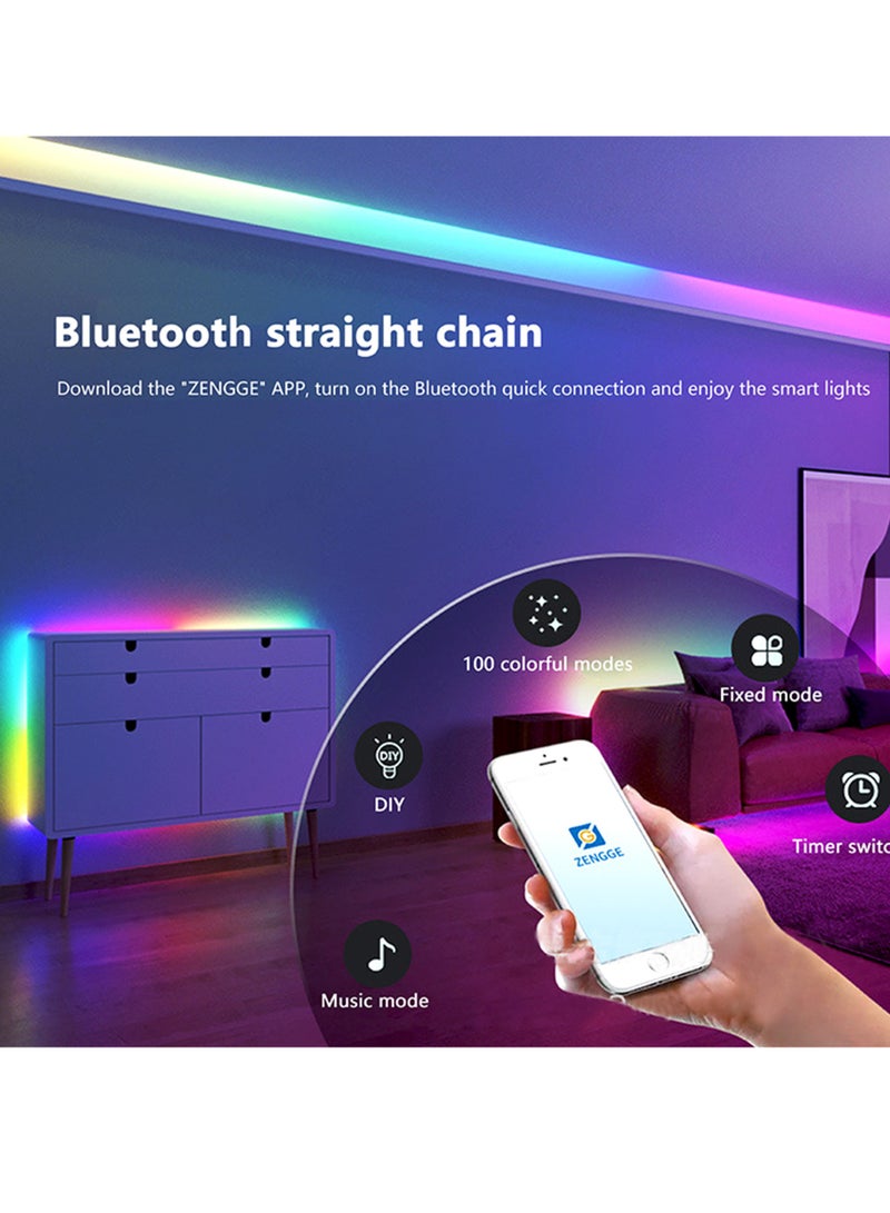 أفضل ذروة حبل إضاءة نيون، إضاءة نيون LED، شريط إضاءة نيون RGBIC يتم التحكم فيه عن طريق التطبيق - شريط إضاءة LED بلوتوث بطول 3 أمتار، إضاءة خارجية وداخلية مقاومة للماء، ديكور مرن لغرفة النوم واللعب والحفلات، ديكور جداري لغرفة النوم وغرفة المعيشة وغرفة الألعاب  - Image 4