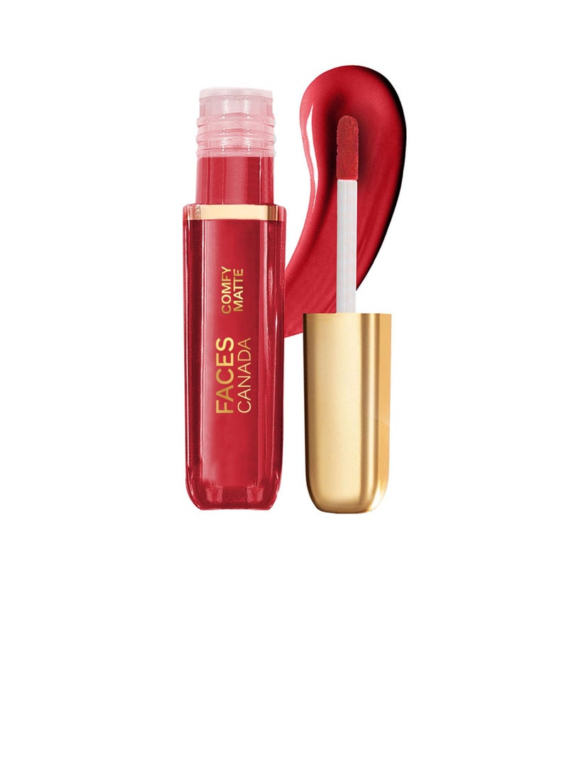 Faces Canada FACES CANADA Comfy Matte Liquid Lipstick On My Way 01, 3 ml  Comfortable 10HR Longstay Intense Matte Color Almond Oil and Vitamin E Infused   Super Smooth   No Dryness  - Image 1