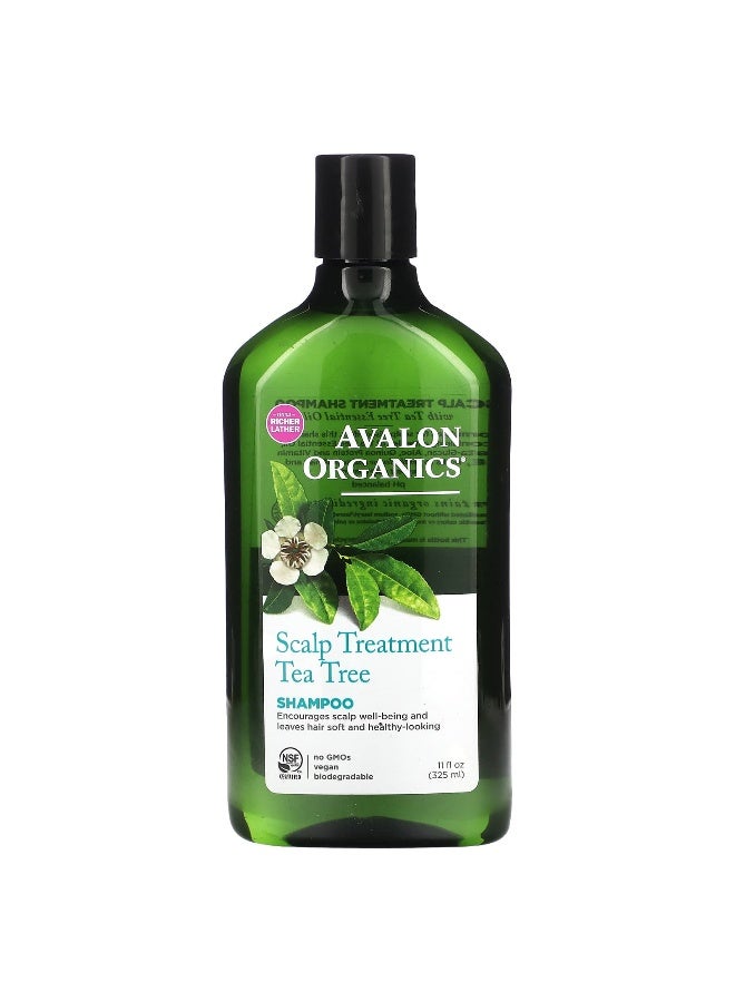 Avalon Organics Avalon Organics, Shampoo, Scalp Treatment, Tea Tree, 11 fl oz (325 ml)  - Image 1