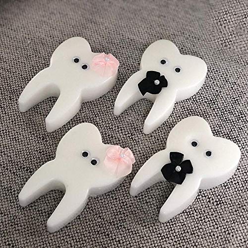 HiParty Tooth Silicone Mold, Funny Teeth Shape Novelty Ice Cube Tray, Chocolate Candy Dessert Jello Mold, Soap Making Mold, Cake Baking Pan, Perfect Gag or White Elephant Gift for Dentists - Image 2