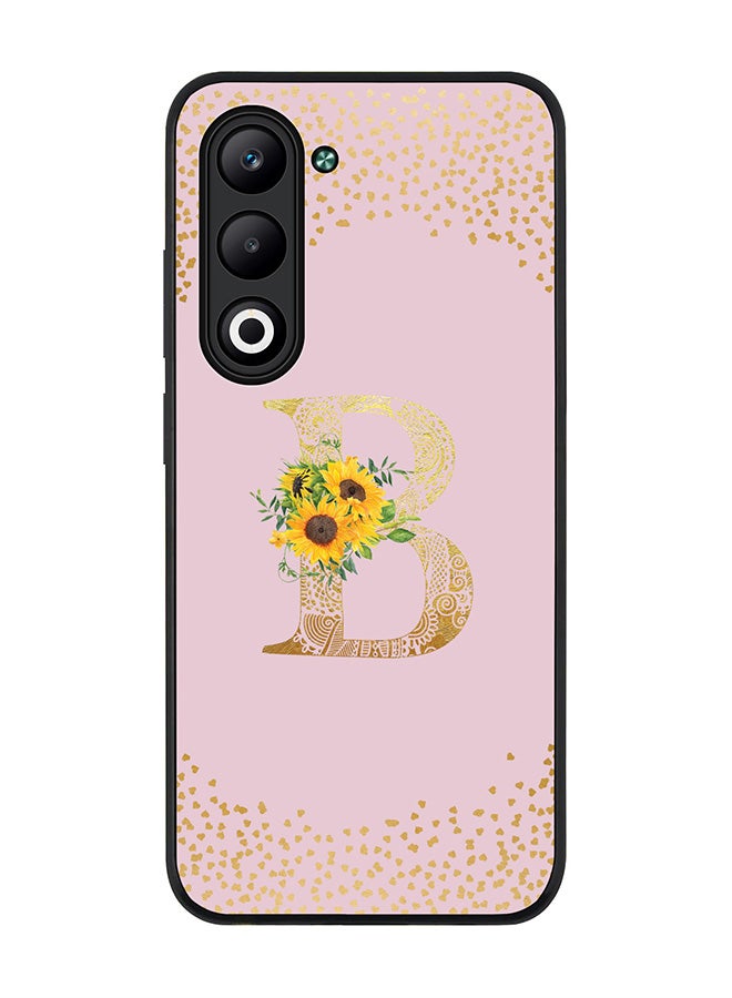 Stylizedd For Oppo A5 5G / A5 4G Case,Slim fit Camera Protection, Shockproof Thin Phone cover  - Custom Floral Monogram - B  (Pink )