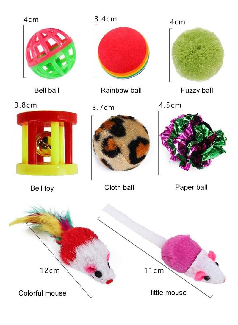 21 Piece Cat Toy Set For Small And Medium Sized Cats