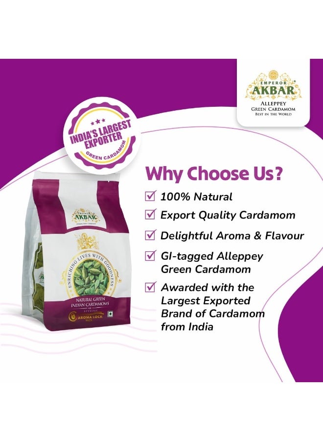 Premium Indian Green Cardamom 8mm | Super Grade Elaichi Pods | Strong Aroma & Fresh Flavor | Ideal for Tea, Coffee & Cooking - Image 3