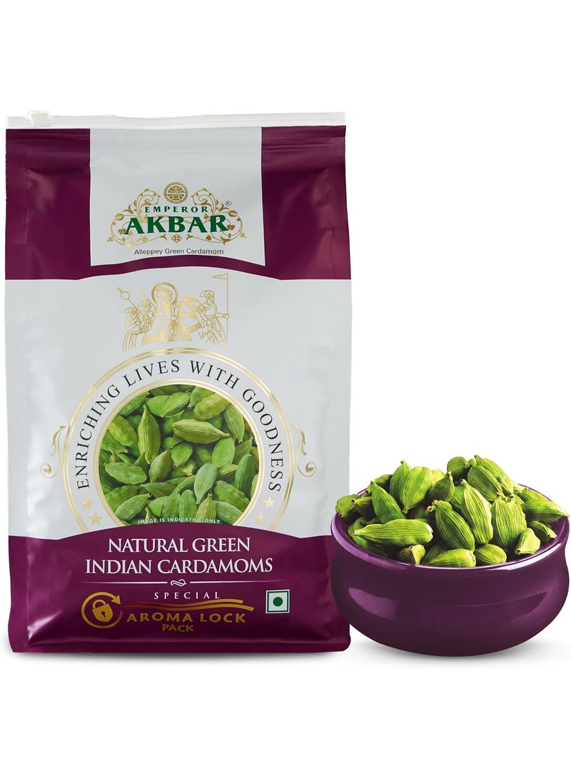 Premium Indian Green Cardamom 8mm | Super Grade Elaichi Pods | Strong Aroma & Fresh Flavor | Ideal for Tea, Coffee & Cooking - Image 1