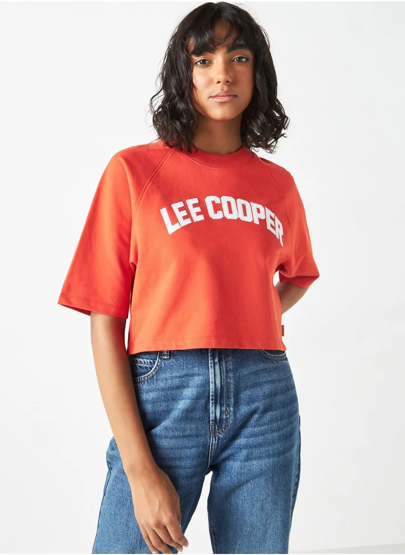 Lee Cooper Logo Print Crew Neck T-Shirt