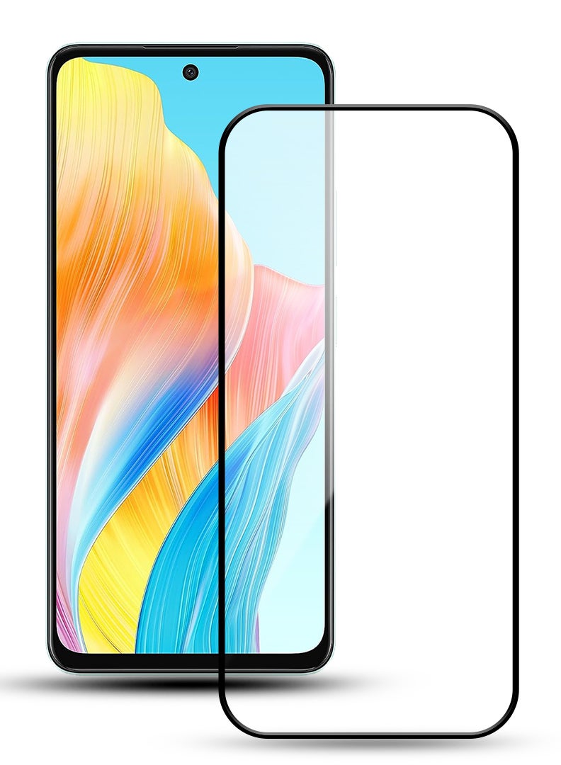 YJS Screen Protector For Oppo A58 6.72 Inch 9H Hardness Tempered Glass Film, Bubble Free Easy Installation, Full Coverage, Anti Scratch And Touch Sensitive - Image 1