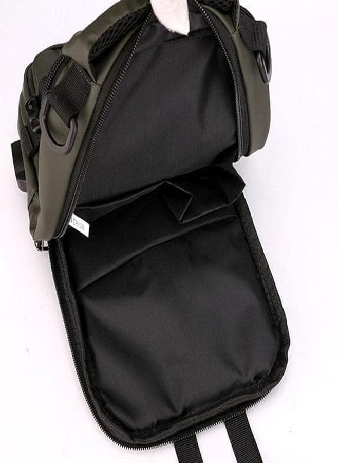 OTIPORTER Waterproof Sling Bags Mens Shoulder Crossbody Backpack with USB Charging Port& Headphone,Outdoor Lightweight Bag - Image 3
