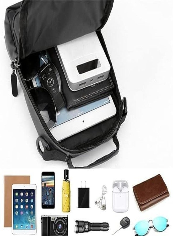 OTIPORTER Waterproof Sling Bags Mens Shoulder Crossbody Backpack with USB Charging Port& Headphone,Outdoor Lightweight Bag - Image 2