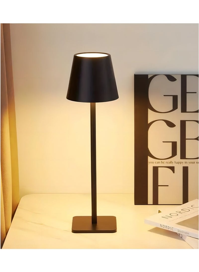 Arabest Luxury Cordless LED Table Lamp - 3 Color Stepless Dimming & Touch Sensor Control, 3600mAh Rechargeable Battery Metal Night Light for Bedroom, Children's Room, Couples Dinner Ambiance - Image 1