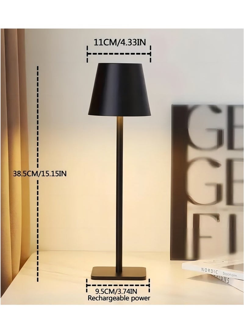 Arabest Luxury Cordless LED Table Lamp - 3 Color Stepless Dimming & Touch Sensor Control, 3600mAh Rechargeable Battery Metal Night Light for Bedroom, Children's Room, Couples Dinner Ambiance - Image 5