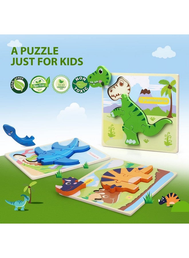 Toy Toddler Puzzles Ages 2 4, Wooden Puzzles For Toddlers 1 3, 7 Piece Dinosaur Puzzle 2 Year Old, Toddler Puzzles Ages 1 3, Toddler Boy Toys 2 3, Educational Toys For Toddlers 1 3 - Image 2