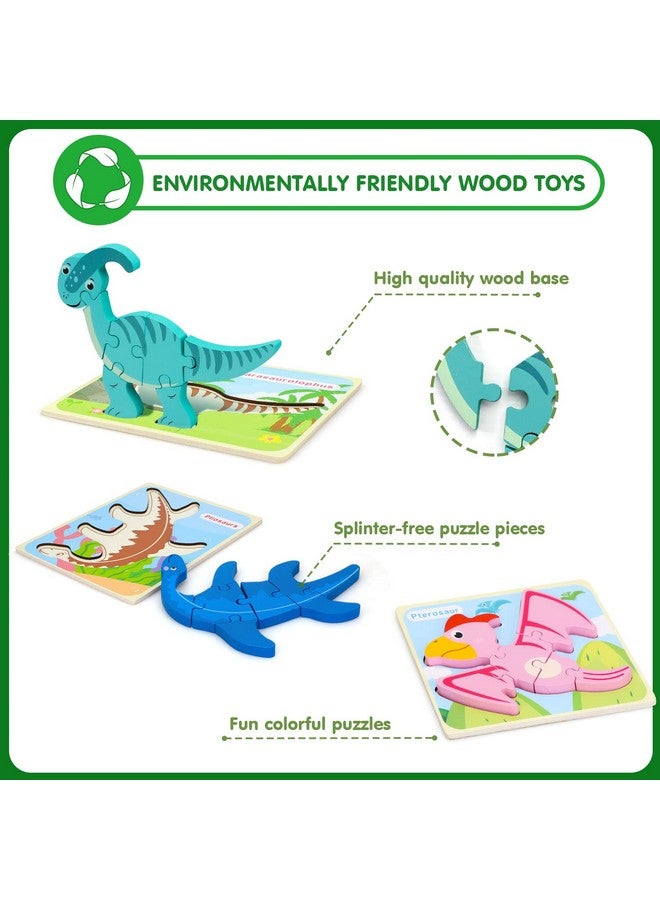 Toy Toddler Puzzles Ages 2 4, Wooden Puzzles For Toddlers 1 3, 7 Piece Dinosaur Puzzle 2 Year Old, Toddler Puzzles Ages 1 3, Toddler Boy Toys 2 3, Educational Toys For Toddlers 1 3 - Image 5