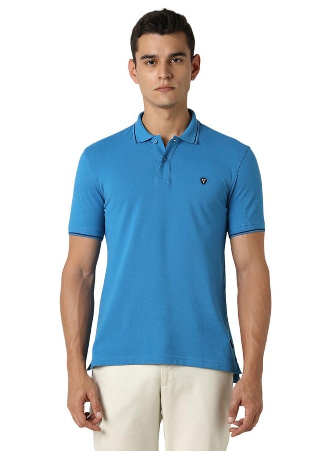 فان هيوزن تي شيرت بولو Van Heusen للرجال ذو قصة عادية (VSKP517S011404_Blue XL)  - Image 1