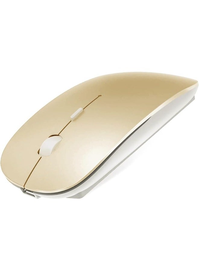 KLO فأرة بلوتوث قابلة لإعادة الشحن لـ MacBook / MacBook Air / Pro / iPad، فأرة لاسلكية للابتوب / نوت بوك / كمبيوتر شخصي / iPad / Chromebook (ذهبي) - Image 1