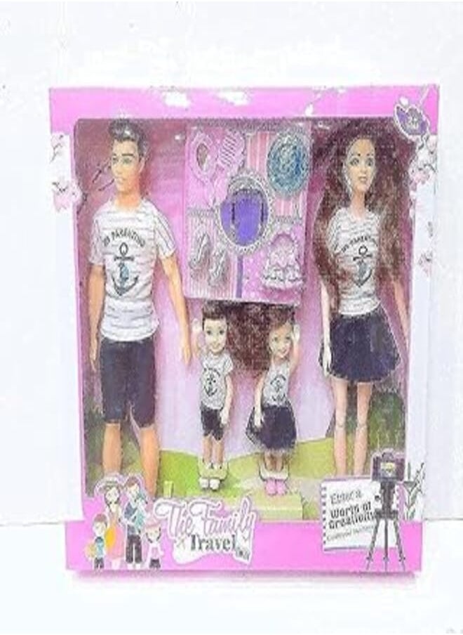 OR Doll with the family - cartoon characters family - girls toys 