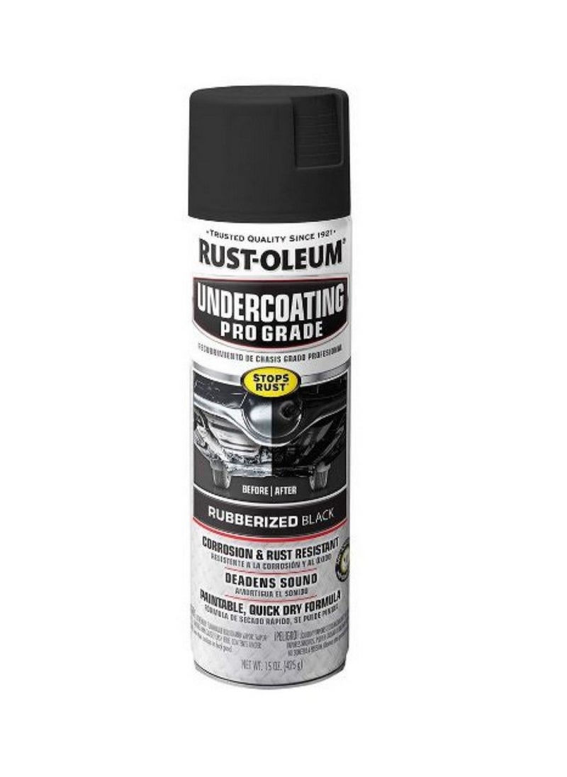 RUST-OLEUM Professional Grade Rubberized Undercoating Spray 425G Black  - Image 2