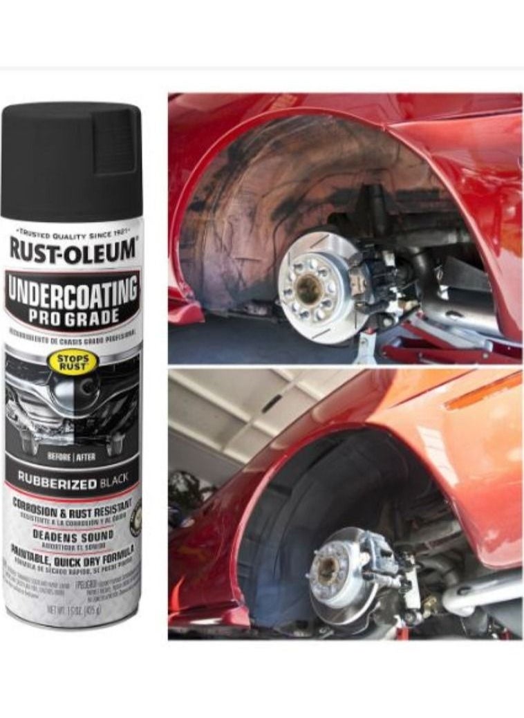 RUST-OLEUM Professional Grade Rubberized Undercoating Spray 425G Black  - Image 5