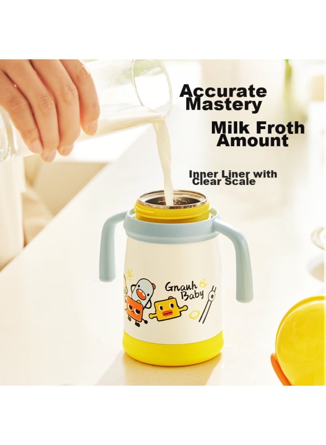 Imperial Pet Huangchong Insulated Cup, Children's Water Bottle, Baby Sippy Cup, Straw Cup, Kindergarten Outdoor Stainless Steel Water Bottle, Yellow, 350ml - Image 2