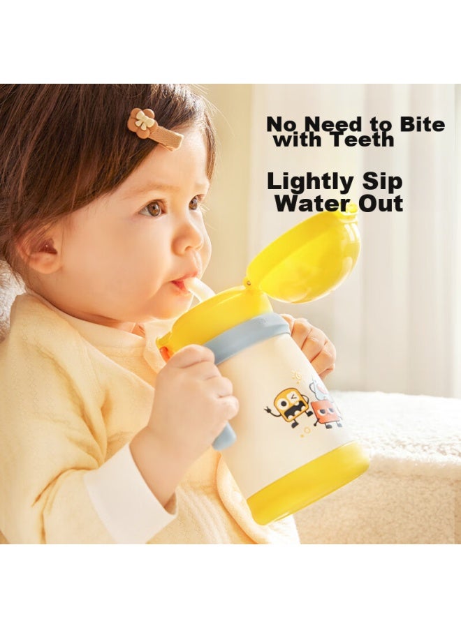Imperial Pet Huangchong Insulated Cup, Children's Water Bottle, Baby Sippy Cup, Straw Cup, Kindergarten Outdoor Stainless Steel Water Bottle, Yellow, 350ml - Image 3
