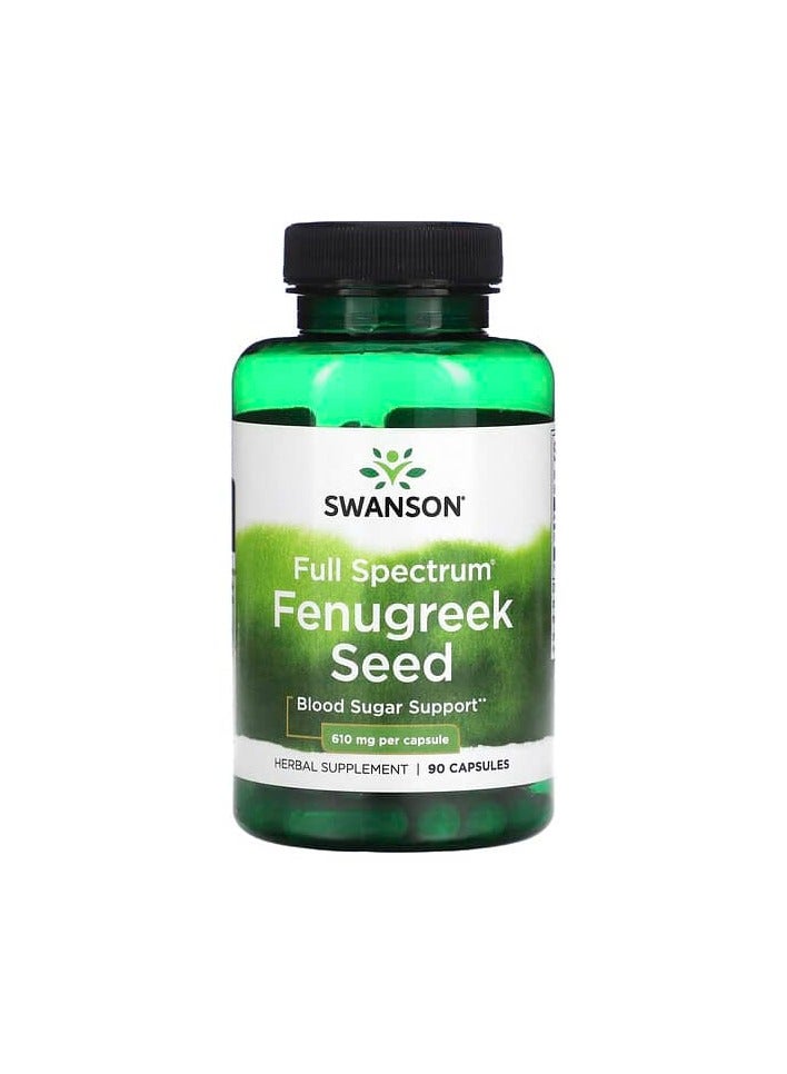 Full Spectrum Fenugreek Seed, 610 mg, 90 Capsules
