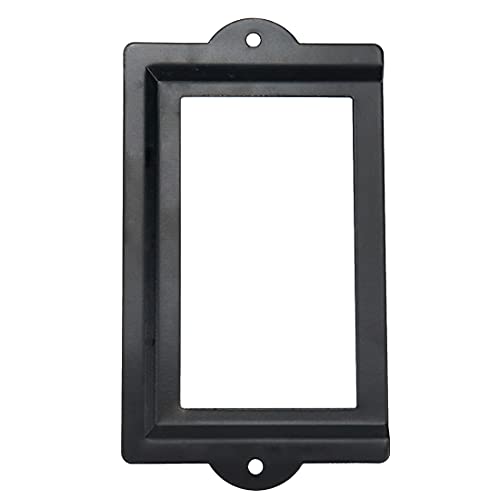 Antrader 6 Pcs 3.3" x 1.8" Office Label Holder, Metal Label Frame, Matte Black, with Screws - Image 4