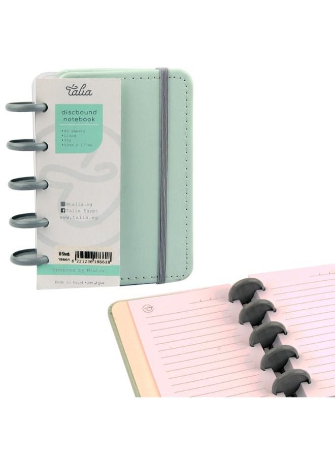 Mintra - Discbound notebook - 80 sheets - lined - 90g - 8.5 mm x 13.5 mm - A6 - Image 1